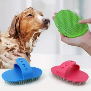 wet and dry pet bath brush, daily floating hair cleaning brush, adjustable wearable cat dog massage comb, pet beauty products